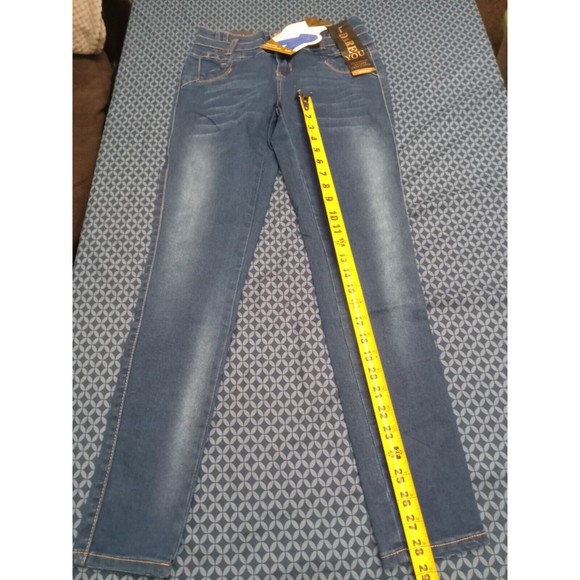 WAIST 30 INCHES SIZE 7 SKINNY JEANS STRETCH DENIM PUSH UP BLUE 7-2 MK1410 SZ7 - Picture 6 of 10